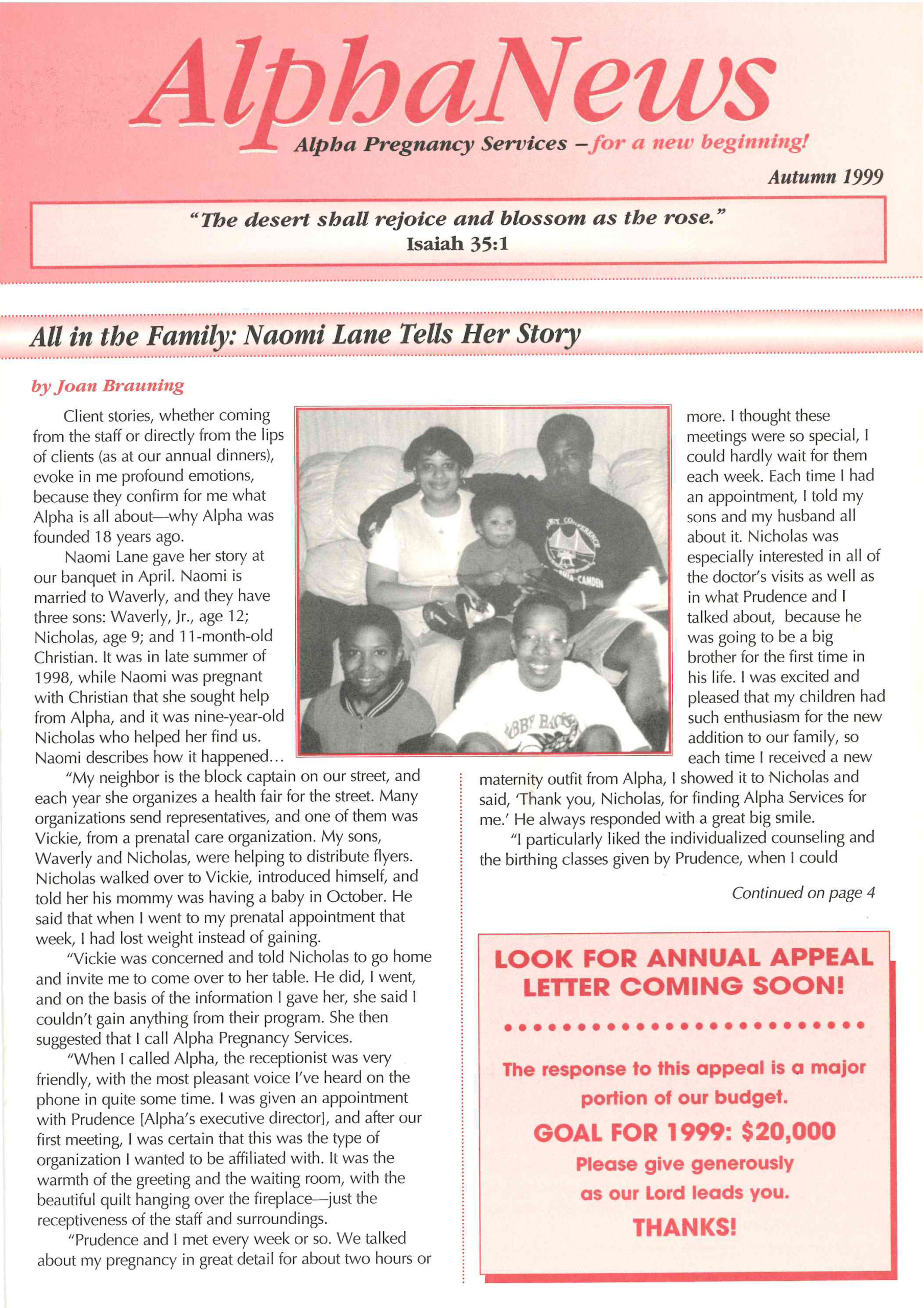 1999-Newsletter---Naomi-Lane-Story--She-was-in-the-1999-Video-of-Banquet